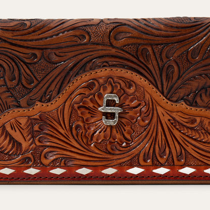 Tooled Zip Wallet Brown - Stetson