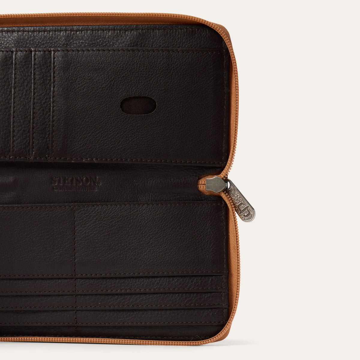 Tooled Zip Wallet Brown - Stetson