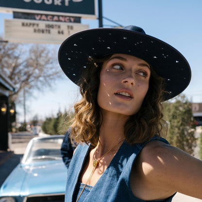 Night Sky Fedora Navy - Stetson