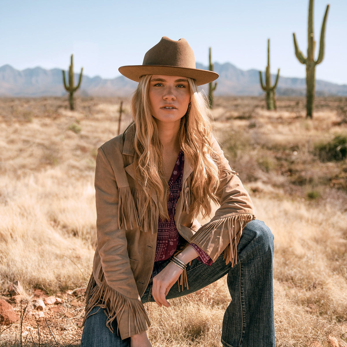 Open Road 6X Cowboy Hat Brown Mix - Stetson