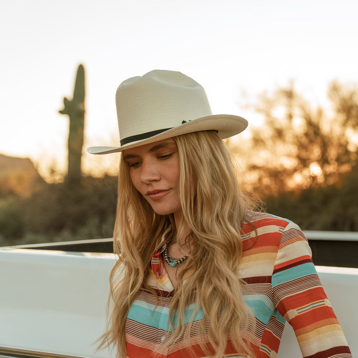 Open Road 6X Straw Cowboy Hat Natural - Stetson
