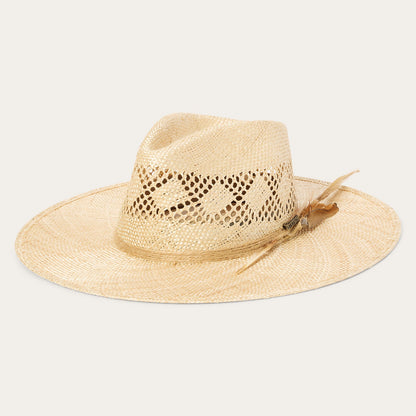 Chorus Straw Flat Brim Hat Natural - Stetson