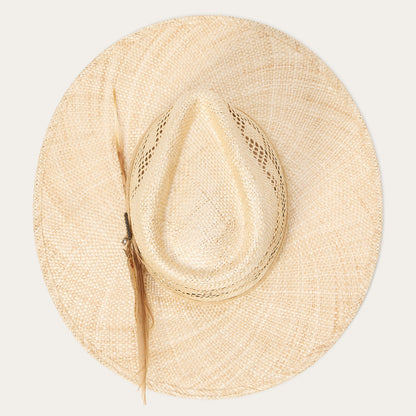 Chorus Straw Flat Brim Hat Natural - Stetson