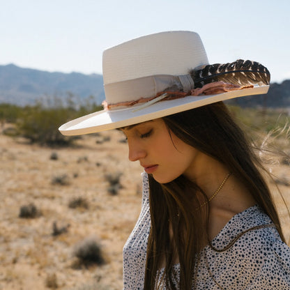 Kings Row Shantung Straw Fedora Natural - Stetson