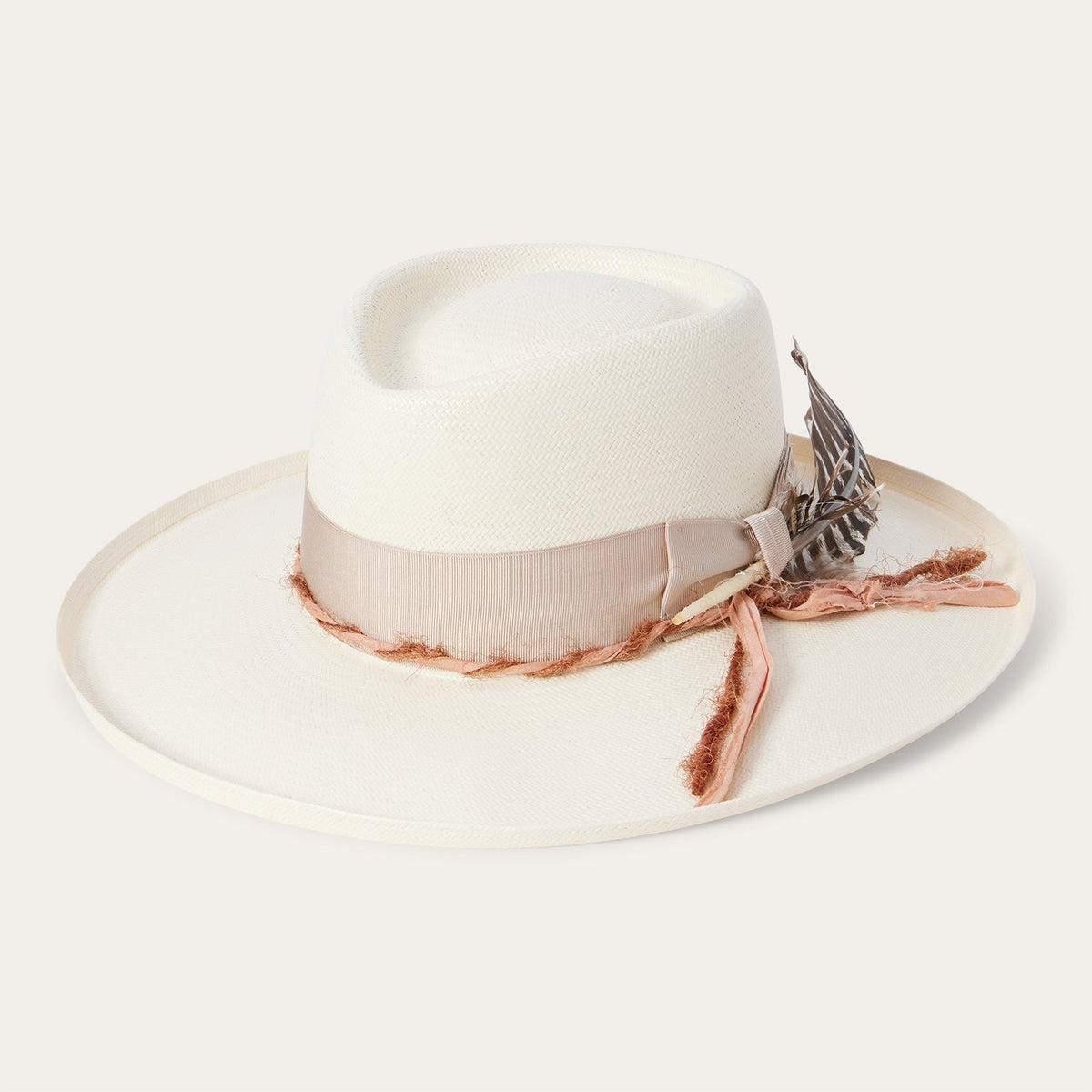 Kings Row Shantung Straw Fedora Natural - Stetson