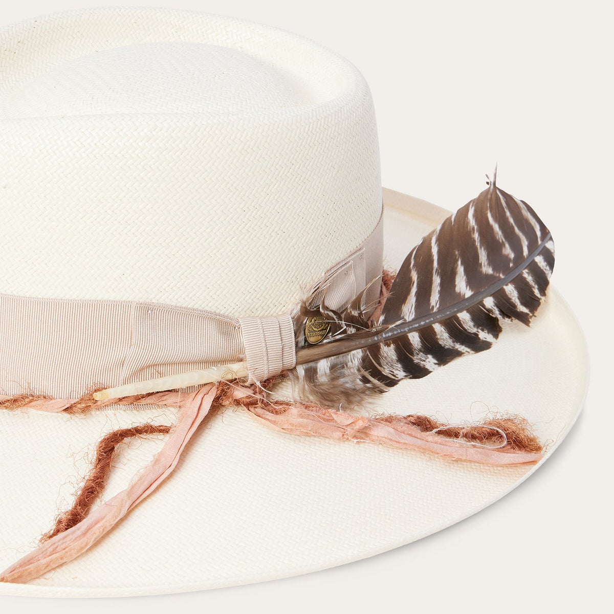 Kings Row Shantung Straw Fedora Natural - Stetson