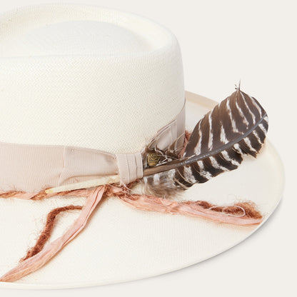 Kings Row Shantung Straw Fedora Natural - Stetson
