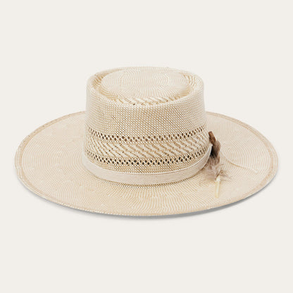 Batterson Straw Hat Ivory/Tan - Stetson