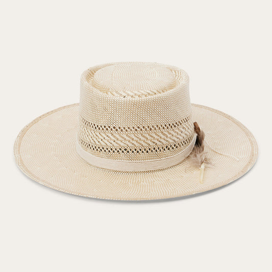 Batterson Straw Hat Ivory/Tan - Stetson