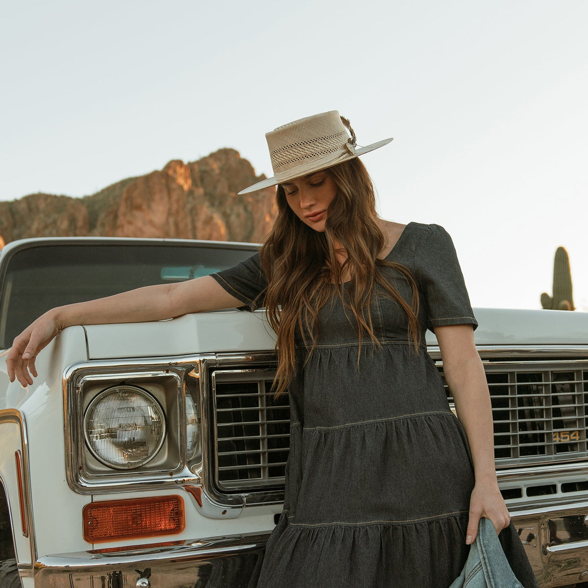 Batterson Straw Hat Ivory/Tan - Stetson