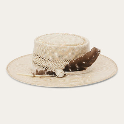 Batterson Straw Hat Ivory/Tan - Stetson