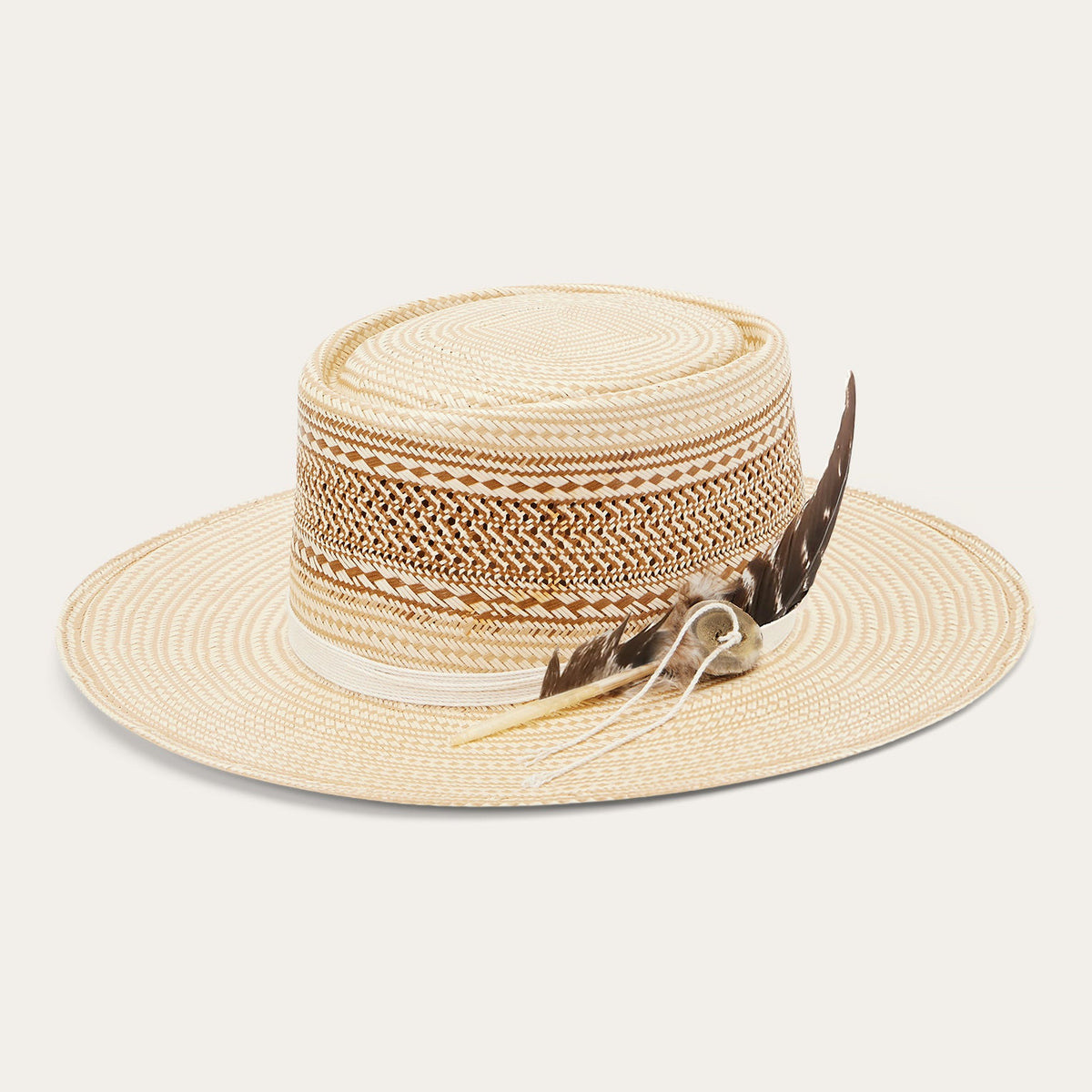 Batterson Straw Hat Natural/Tan - Stetson