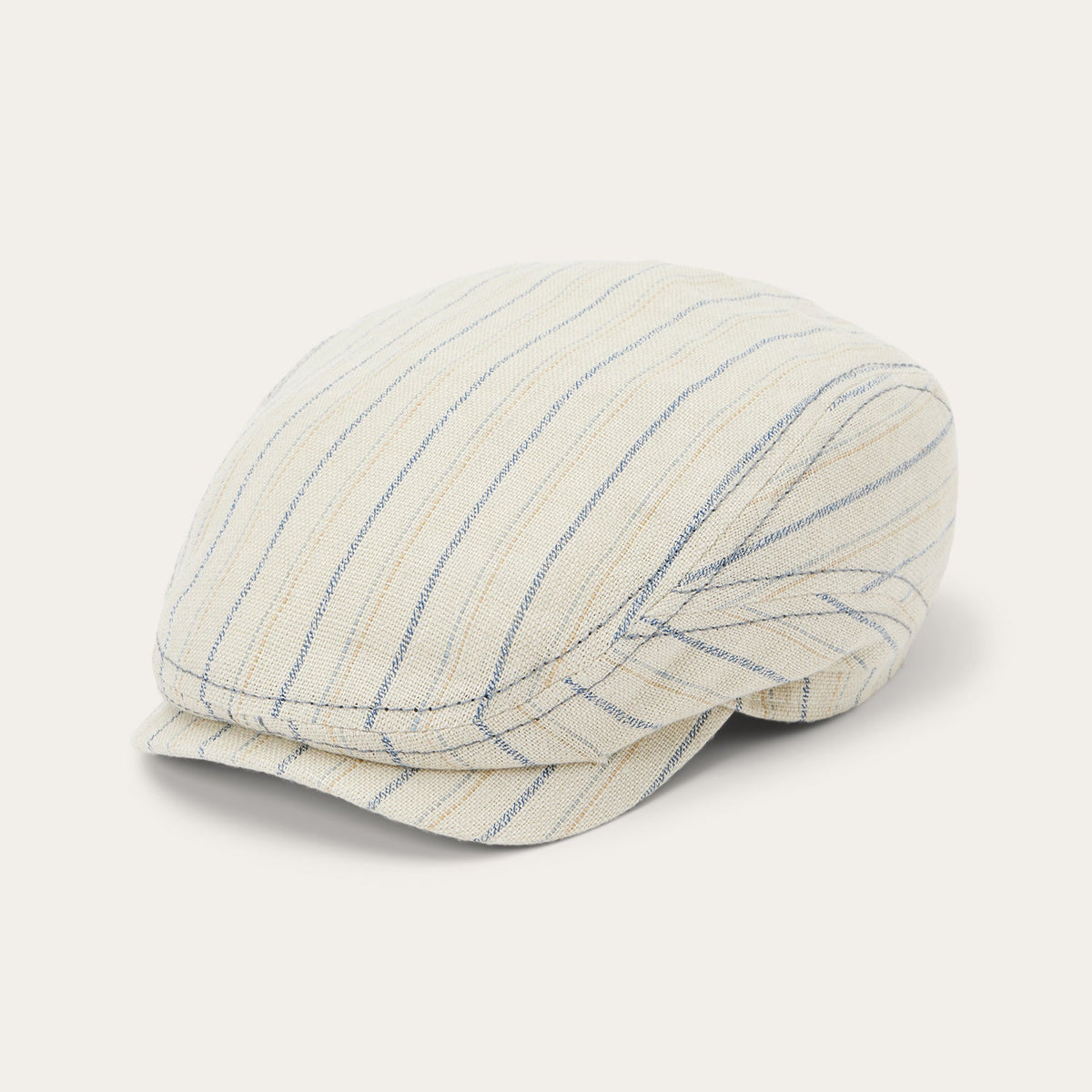 Striped Linen Driver Cap Off White with Stripes - Stetson