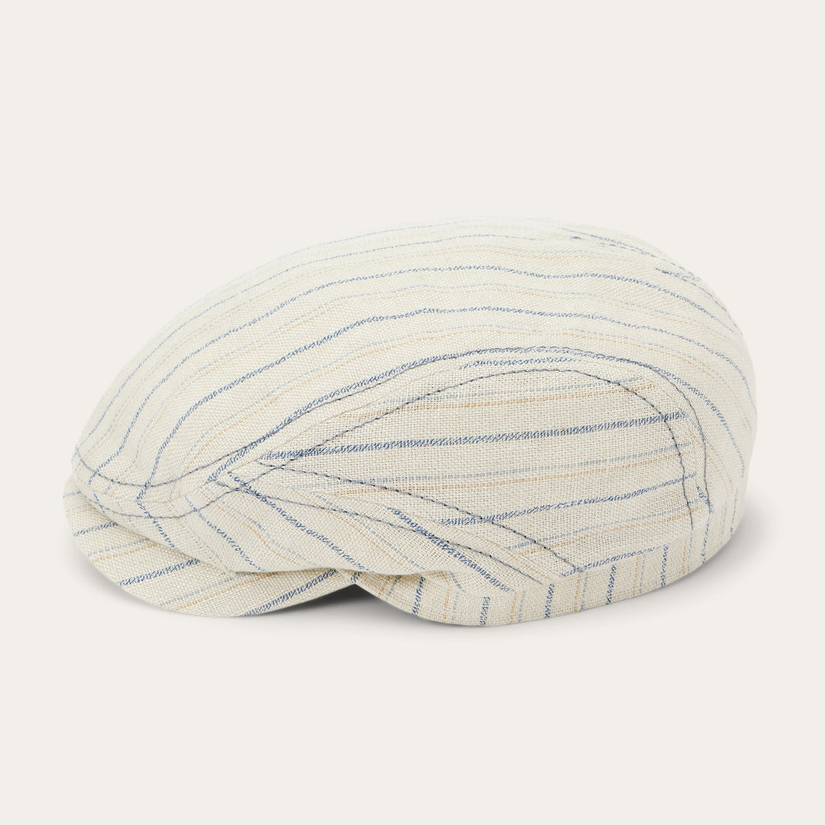 Striped Linen Driver Cap Off White with Stripes - Stetson