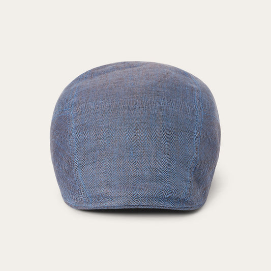 Herringbone Linen Ivy Cap Blue Herringbone - Stetson