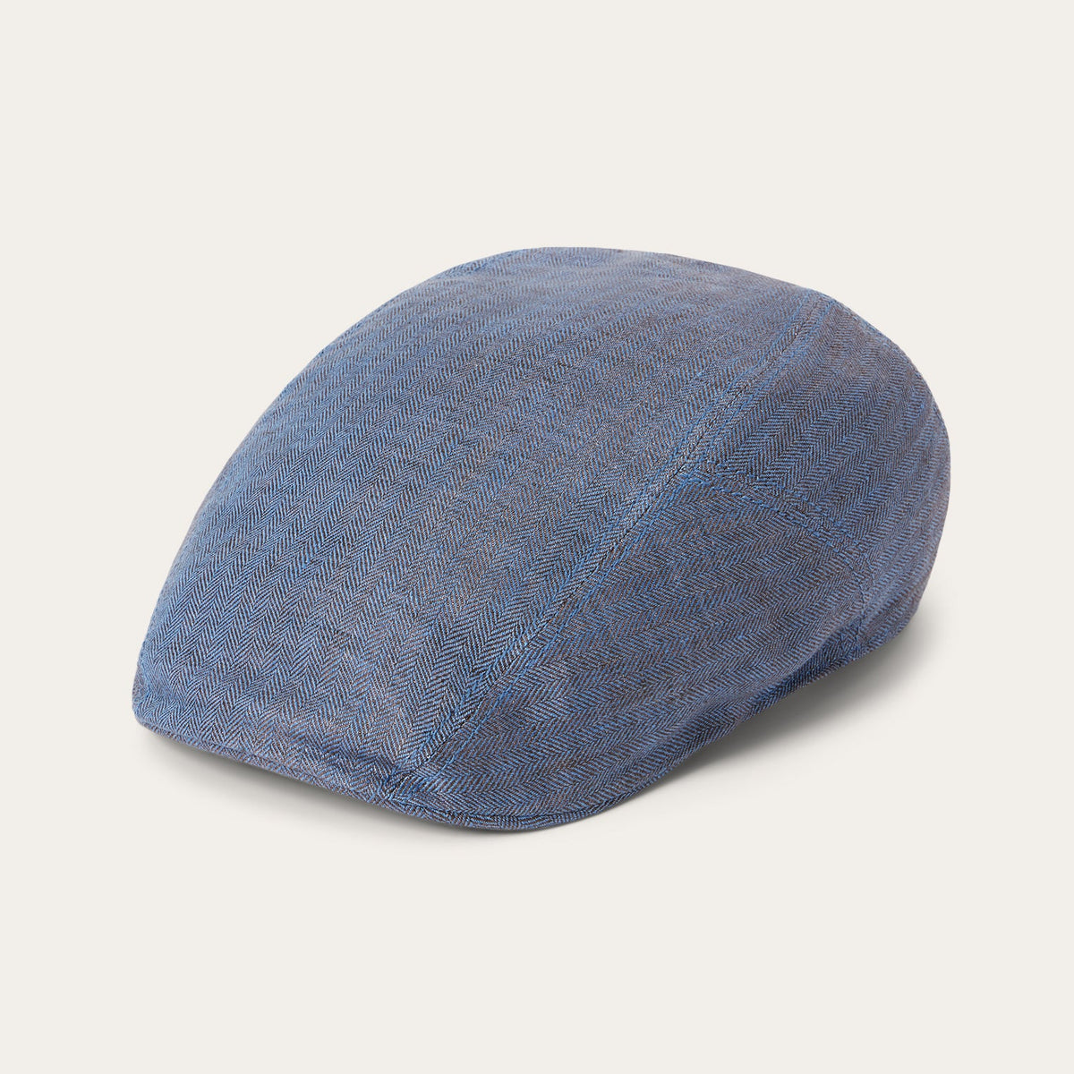 Herringbone Linen Ivy Cap Blue Herringbone - Stetson