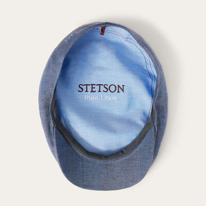 Herringbone Linen Ivy Cap Blue Herringbone - Stetson