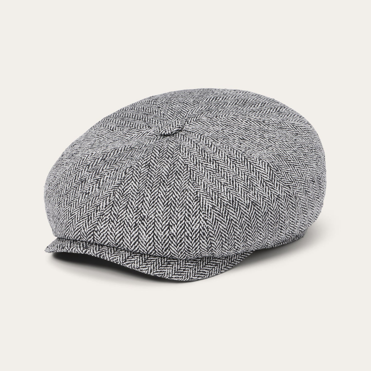 Herringbone Silk Hatteras Black Herringbone - Stetson