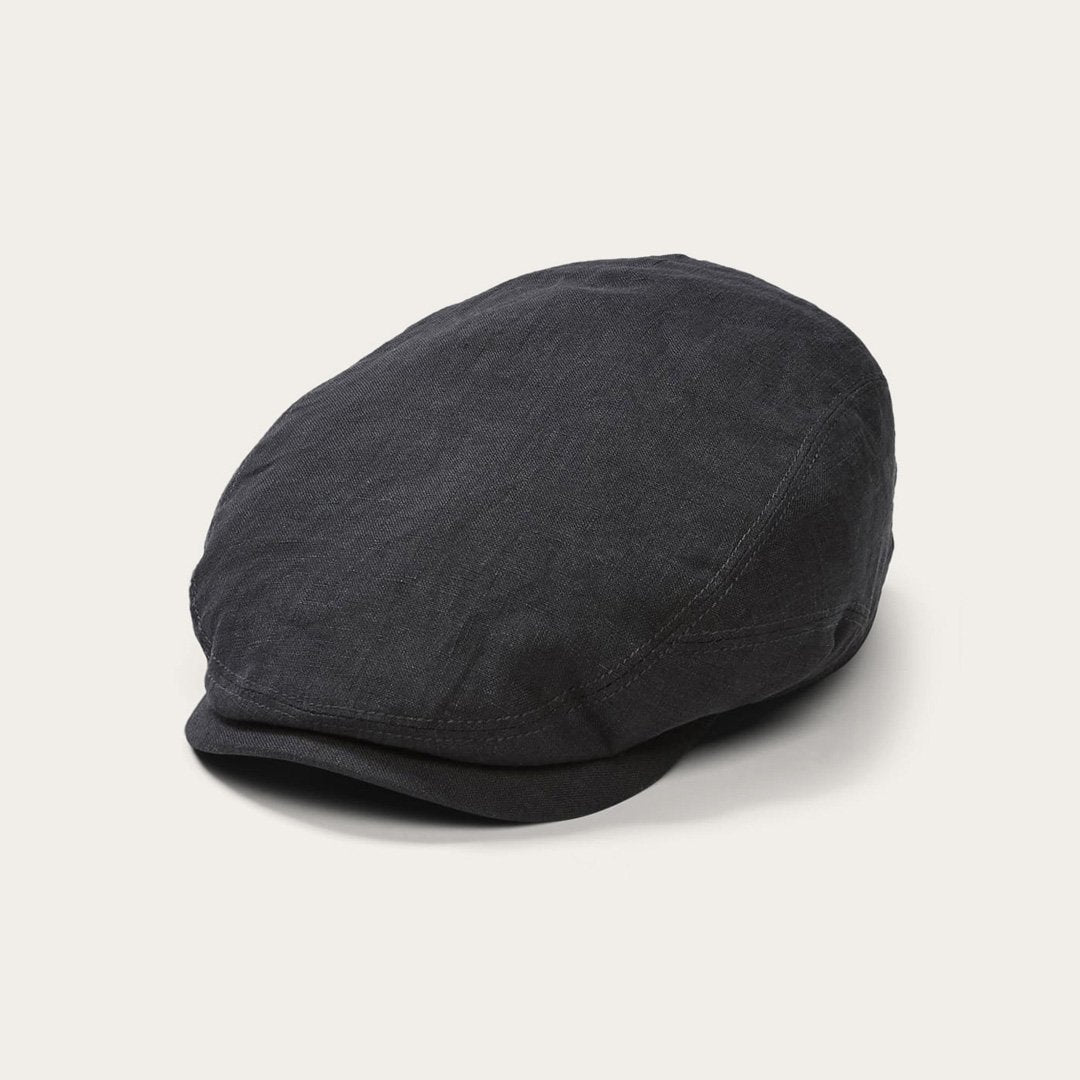 Premium Linen Driver Cap Black - Stetson