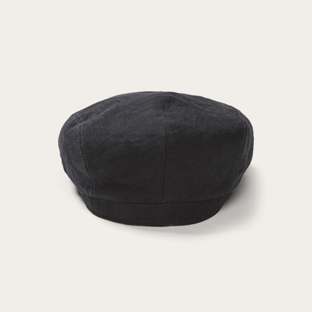 Premium Linen Driver Cap Black - Stetson