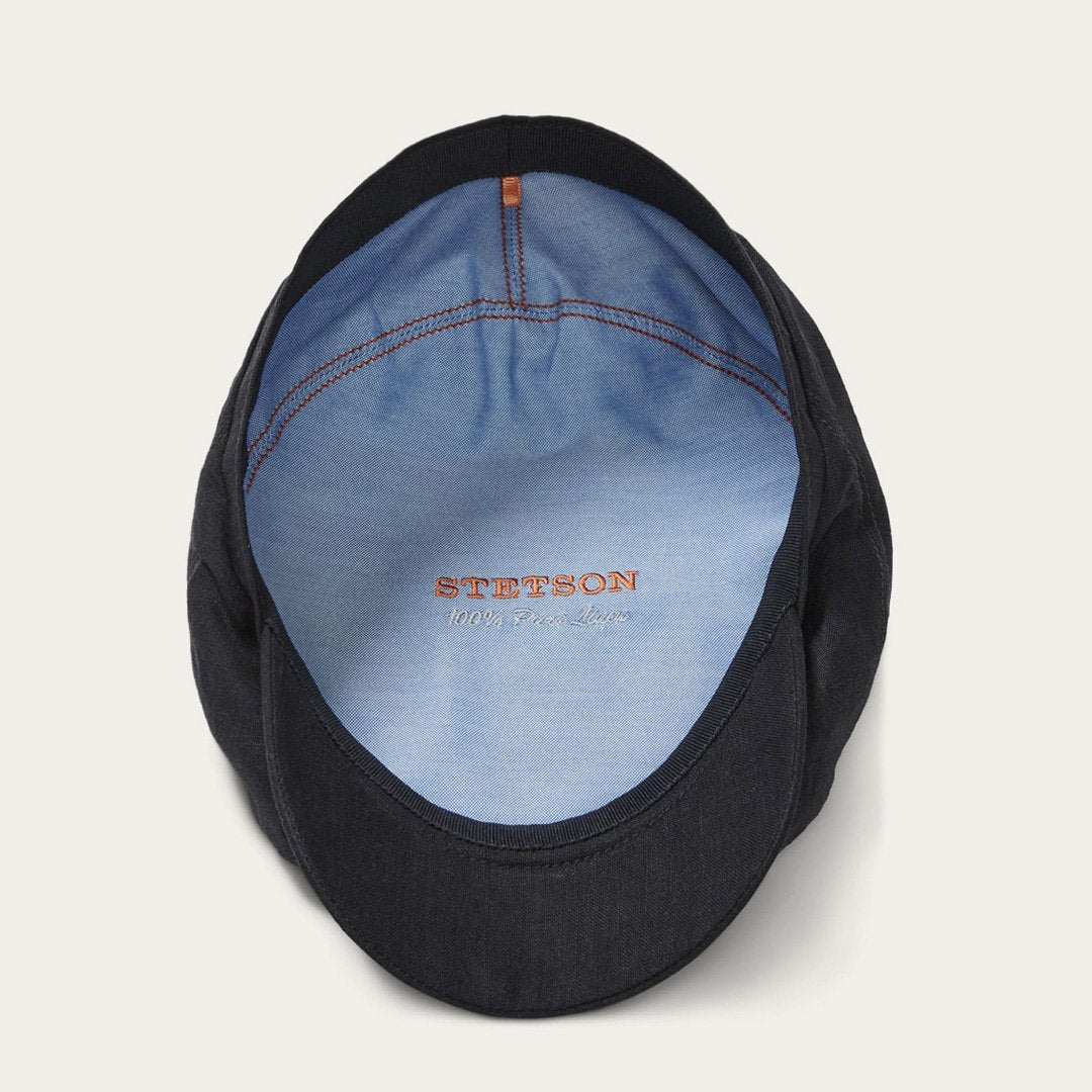 Premium Linen Driver Cap Black - Stetson