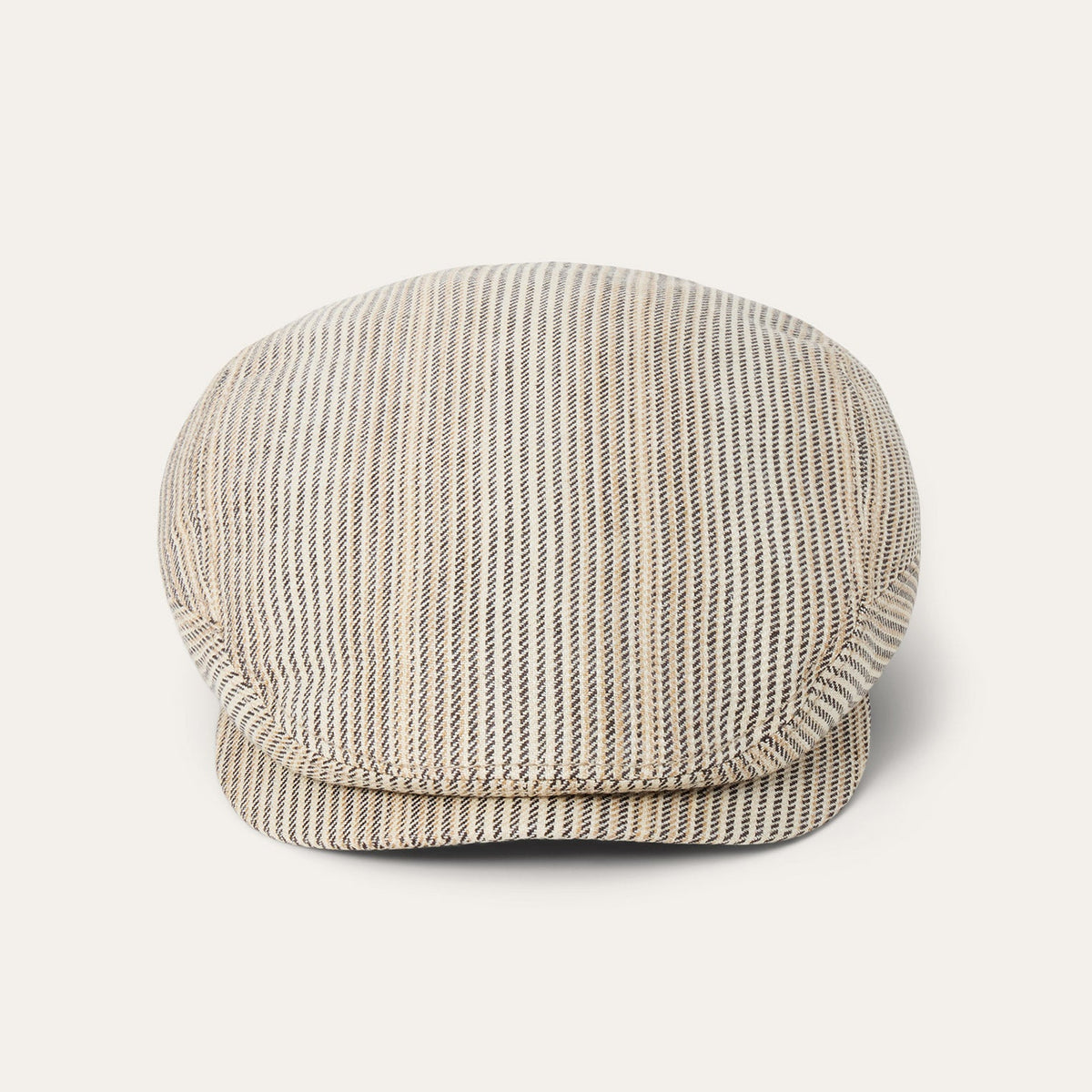 Premium Linen Driver Cap Beige / Brown Stripe - Stetson