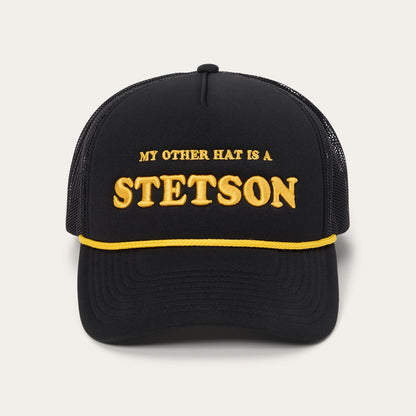 My Other Hat Is A Stetson Trucker Cap Black - Stetson