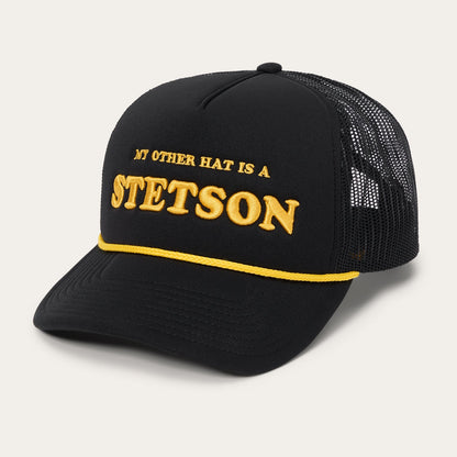 My Other Hat Is A Stetson Trucker Cap Black - Stetson