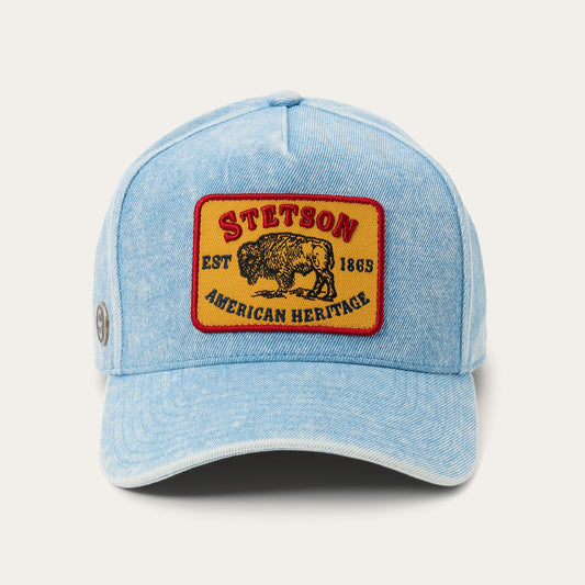 Buffalo Patch Trucker Hat Light Denim - Stetson
