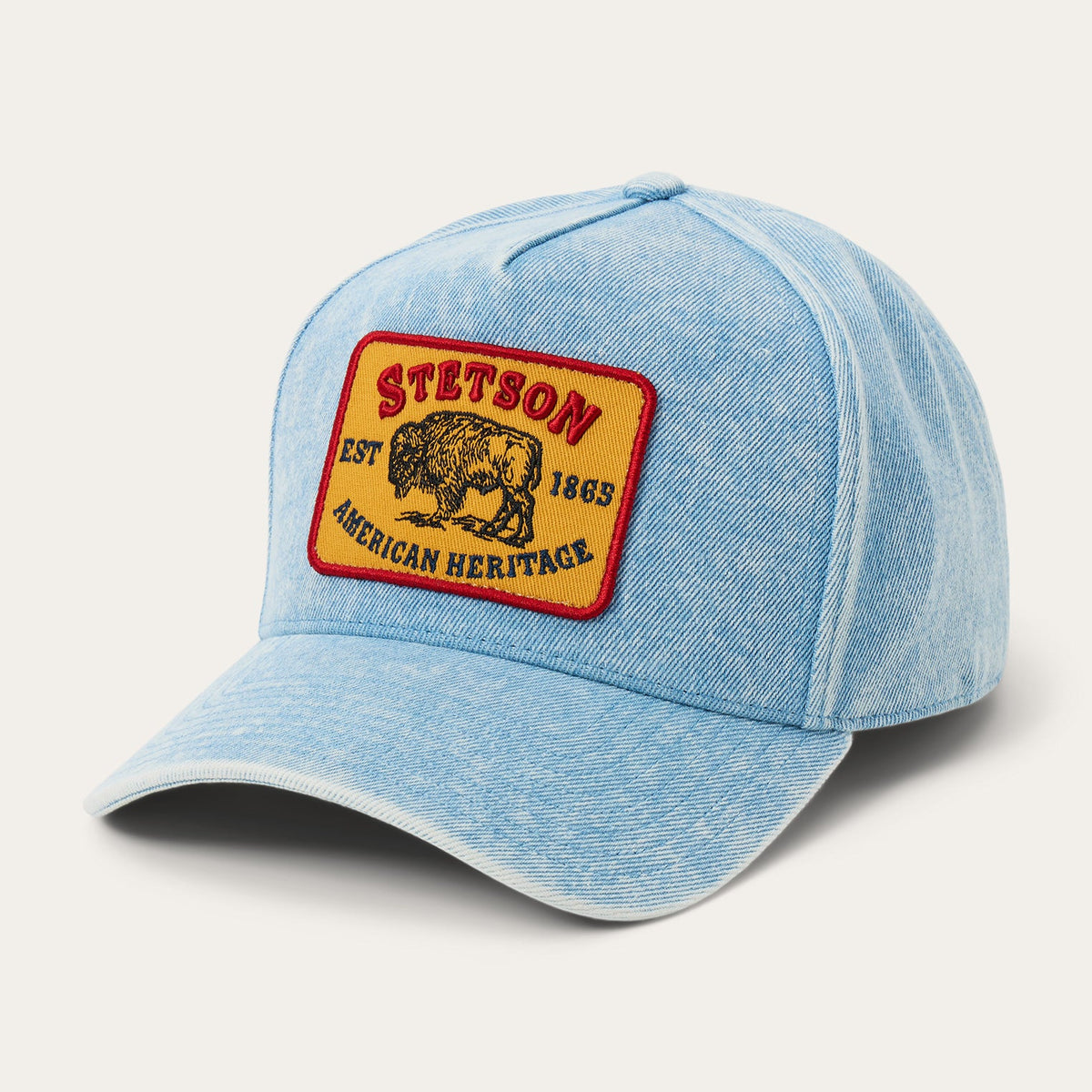Buffalo Patch Trucker Hat Light Denim - Stetson