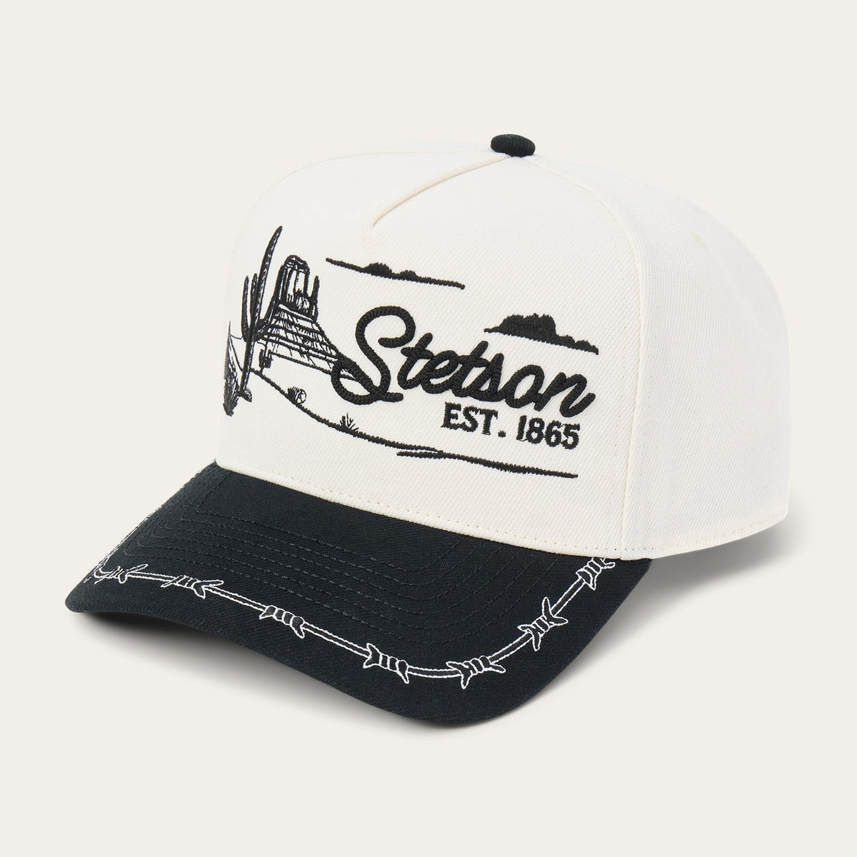 Landscape Trucker Hat Off White / Black - Stetson
