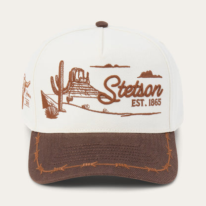 Landscape Trucker Hat Off White / Brown - Stetson
