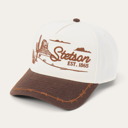 Landscape Trucker Hat Off White / Brown - Stetson