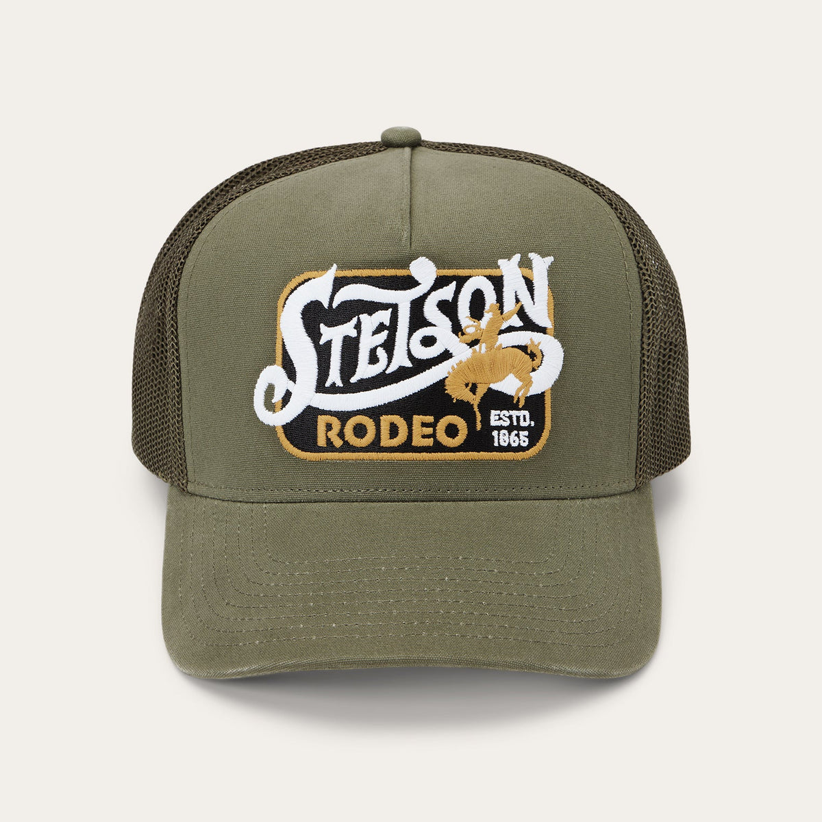 Rodeo Patch Trucker Cap Olive - Stetson