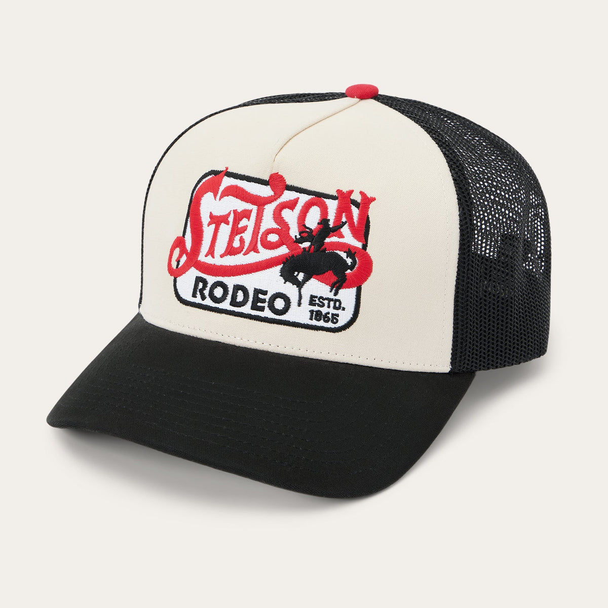 Rodeo Patch Trucker Cap Off White / Black - Stetson