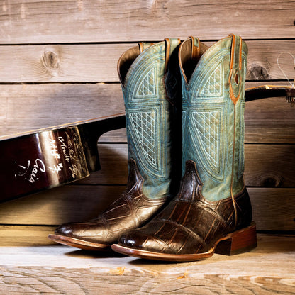 Big Horn Tobacco Alligator Cowboy Boot Brown - Stetson
