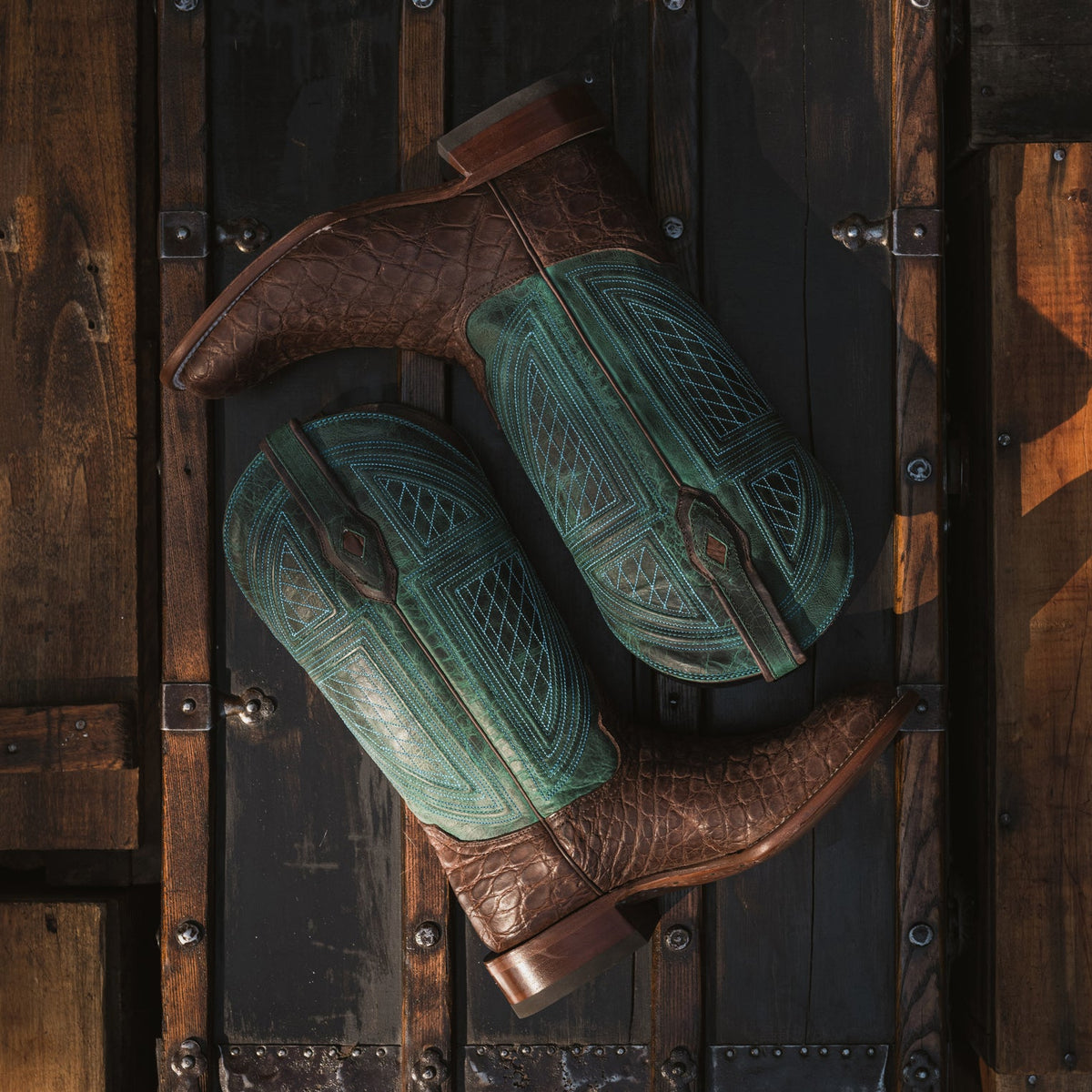 Big Horn Tobacco Alligator Cowboy Boot Brown - Stetson