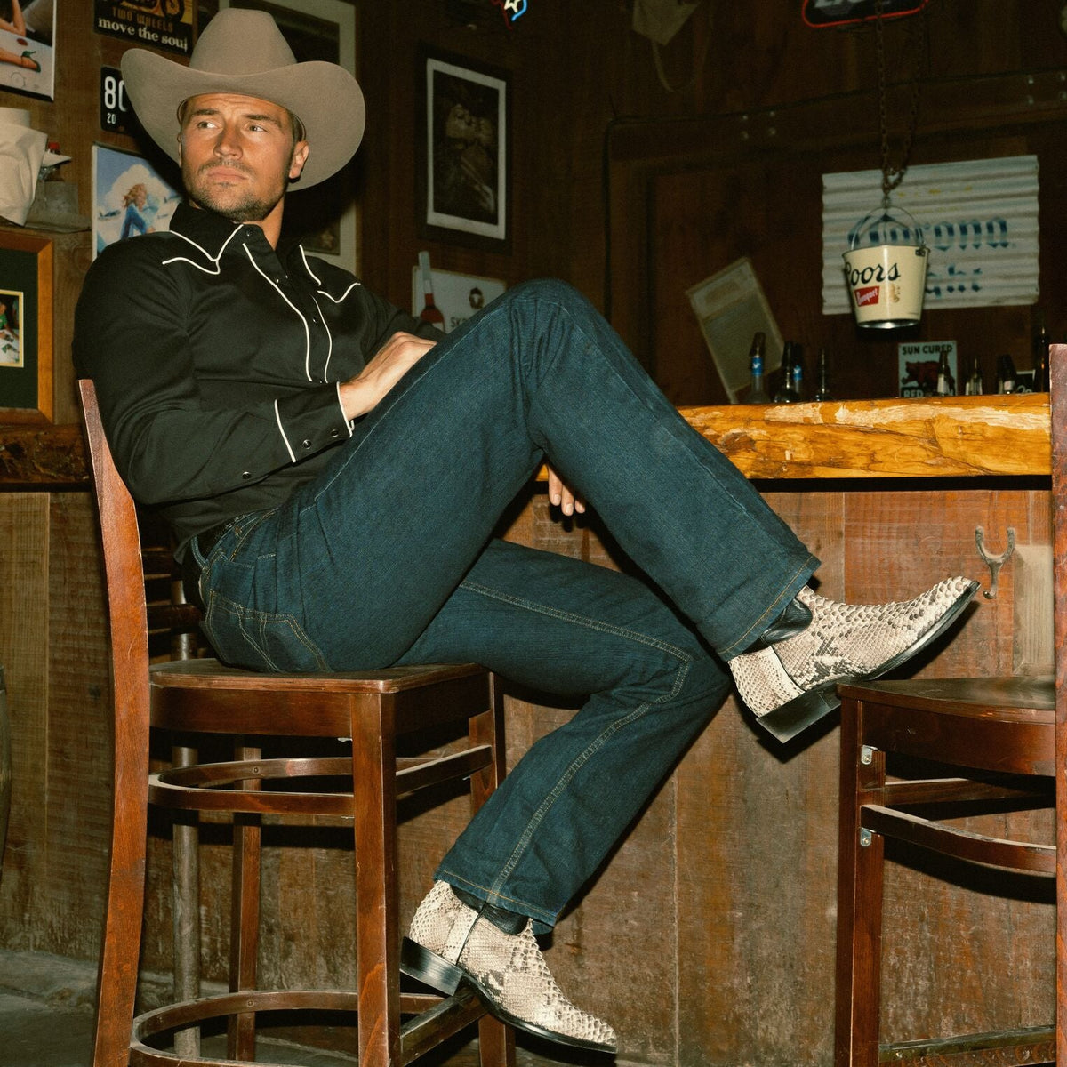Wild Bill Python Boots Natural - Stetson