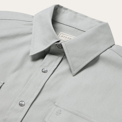 Brushed Twill Western Shirt Slate Green - Stetson