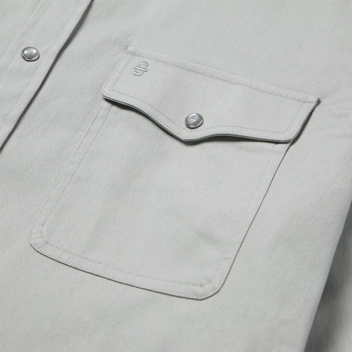 Brushed Twill Western Shirt Slate Green - Stetson