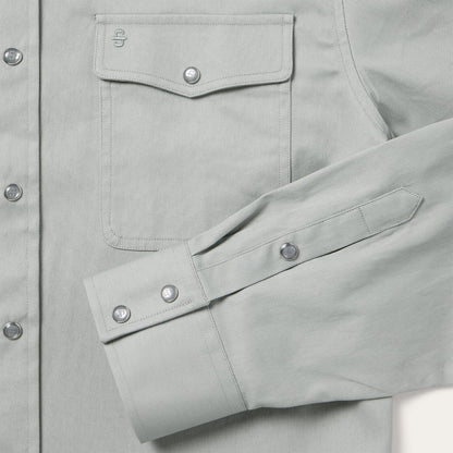 Brushed Twill Western Shirt Slate Green - Stetson