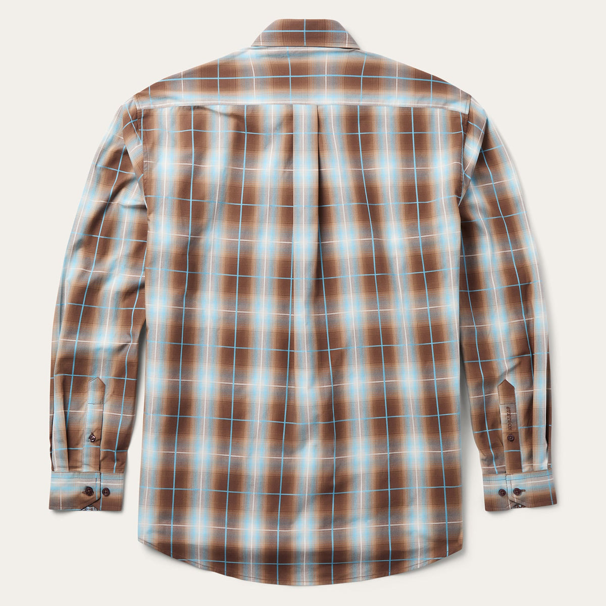 Ombre Plaid Western Shirt Brown - Stetson