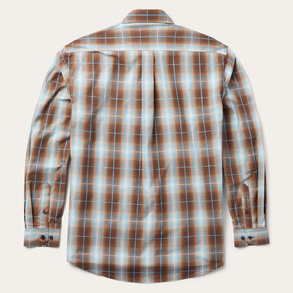Ombre Plaid Western Shirt Brown - Stetson