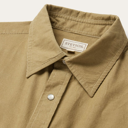 Baby Corduroy Western Shirt Tan - Stetson