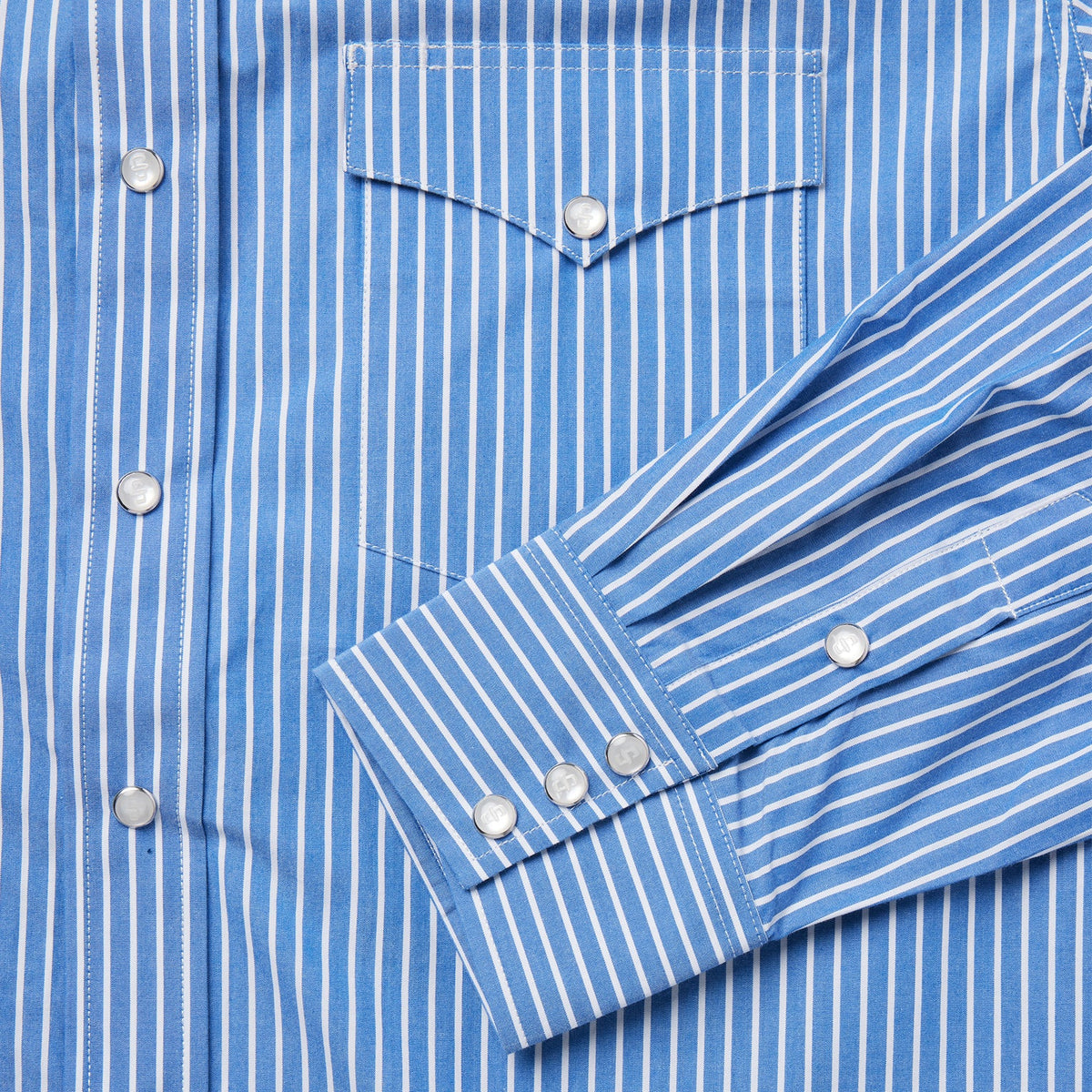 Blue Western Stripe Shirt Blue - Stetson