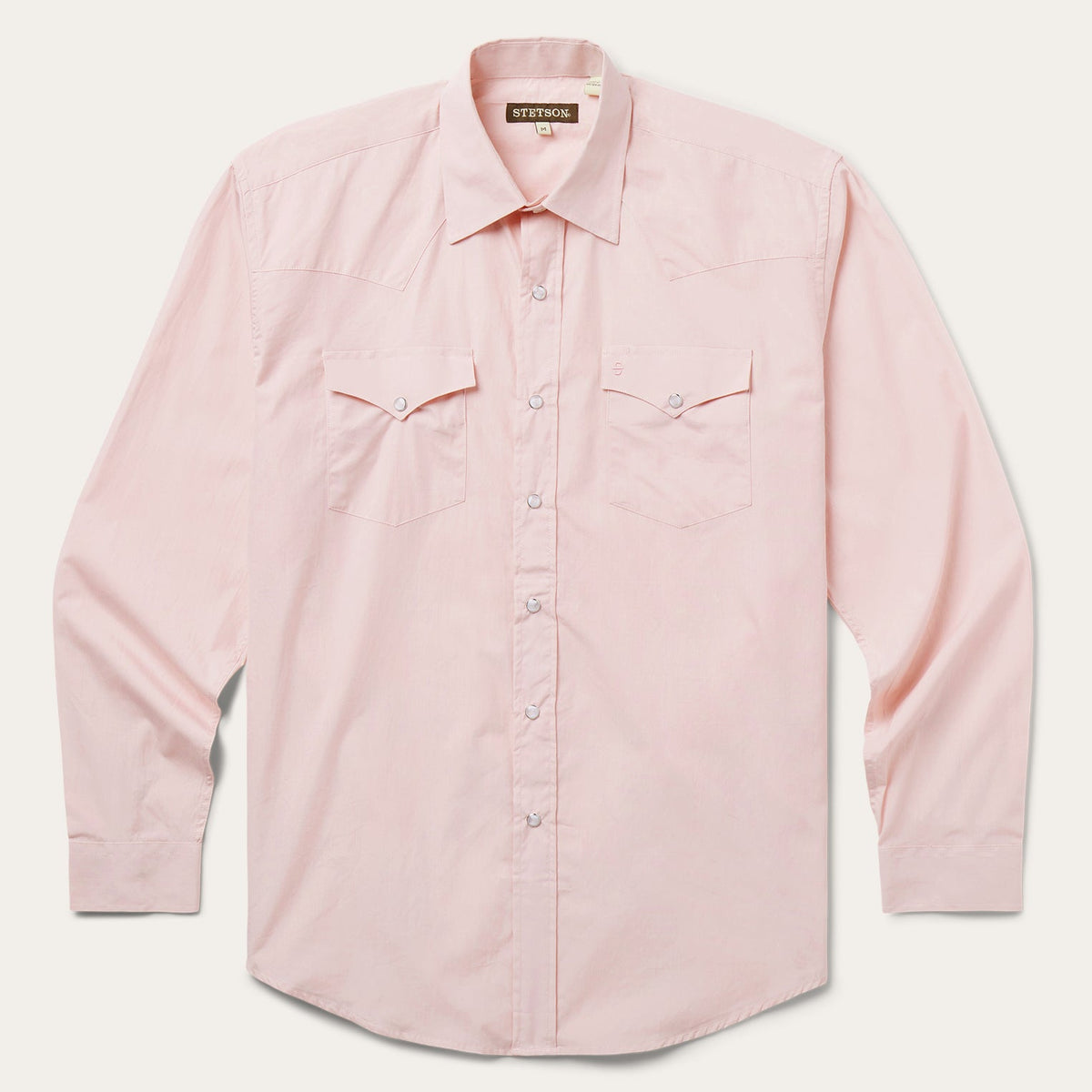 Pink End-On-End Western Shirt Pink - Stetson
