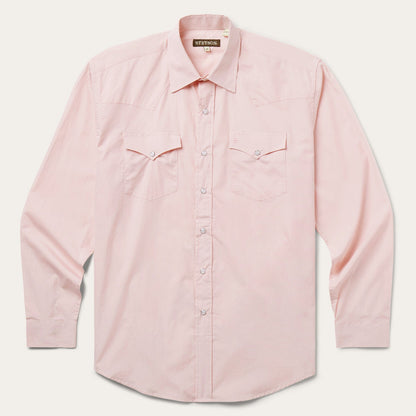Pink End-On-End Western Shirt Pink - Stetson