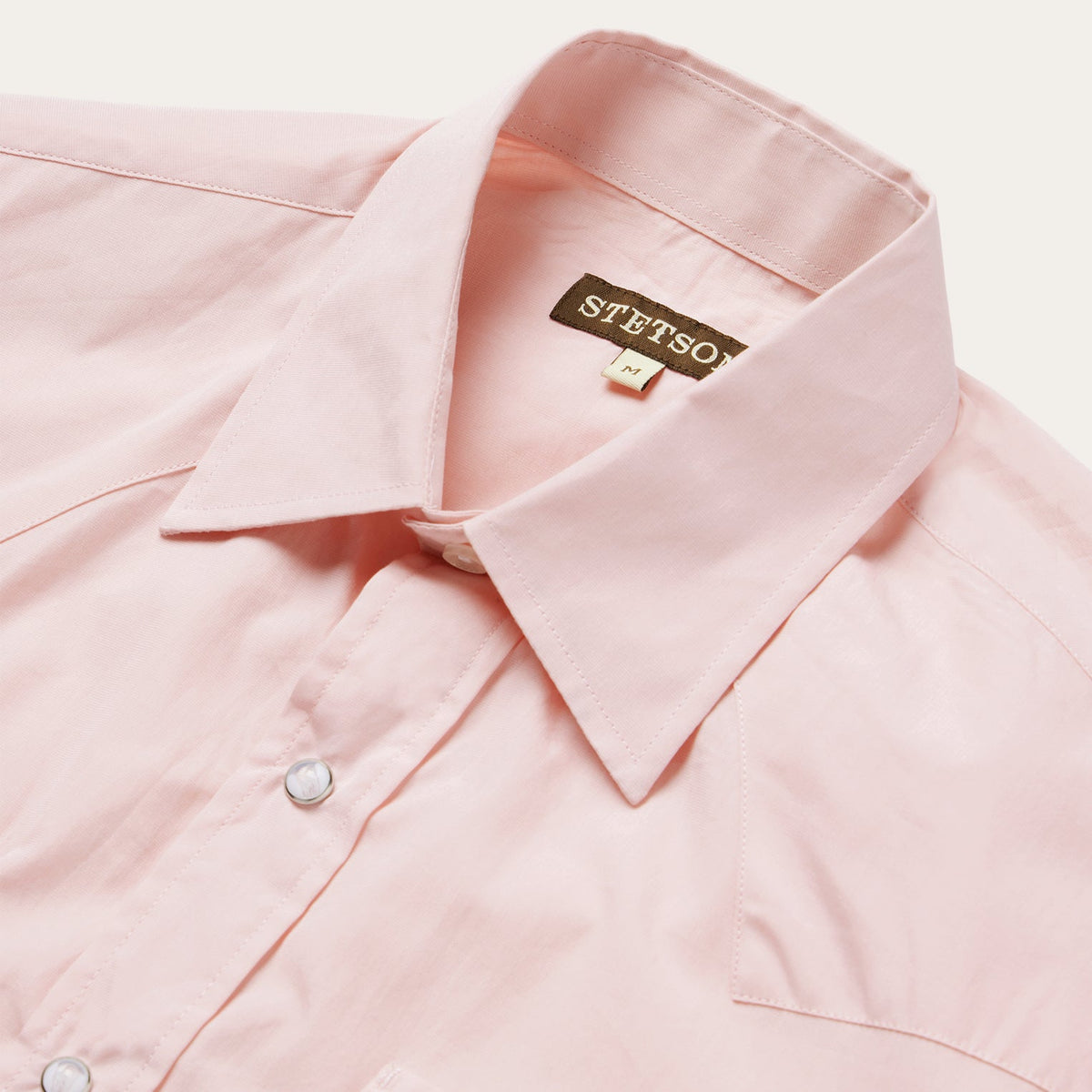 Pink End-On-End Western Shirt Pink - Stetson
