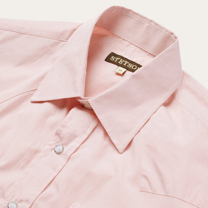 Pink End-On-End Western Shirt Pink - Stetson