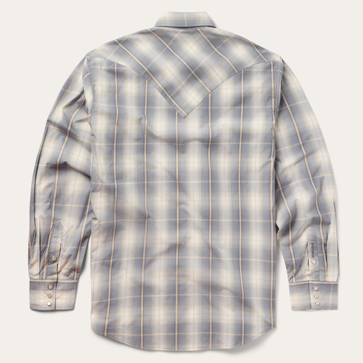 Smoke Diamonds Plaid Western Shirt Grey - Stetson
